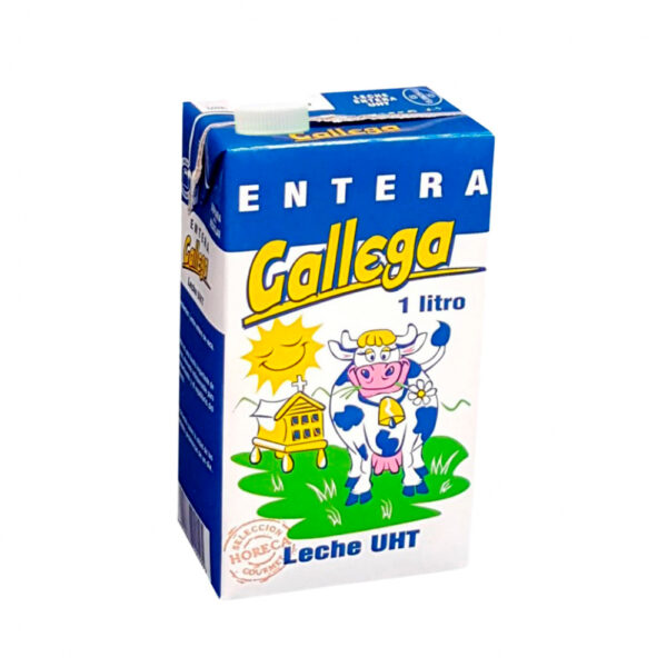 Leche UHT Entera GALLEGA Brick con tapón 1L