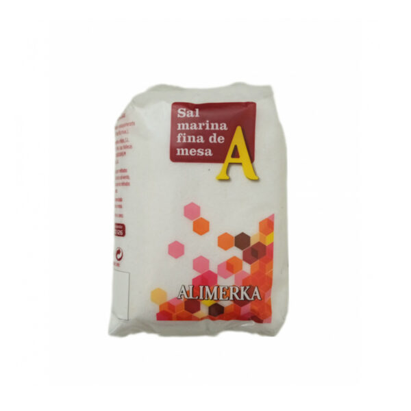 Sal marina fina de mesa ALIMERKA 1Kg/12U Caja