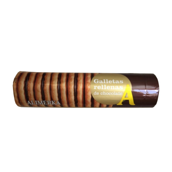 Galletas rellenas de chocolate ALIMERKA 145g/24U Caja