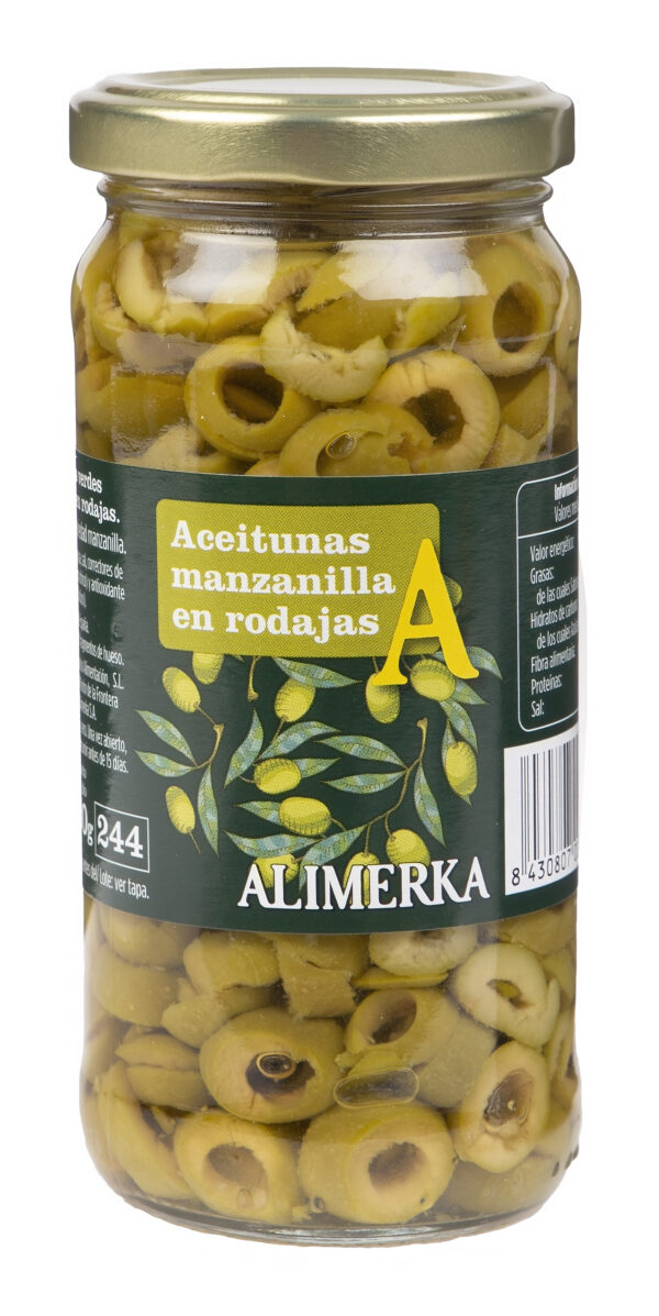 Aceitunas Manzanilla en Rodajas ALIMERKA 230g 12/Caja