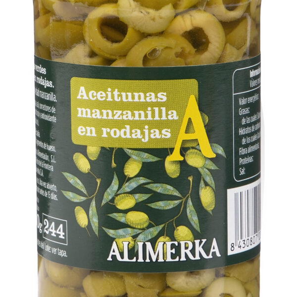 Aceitunas Manzanilla en Rodajas ALIMERKA 230g 12/Caja