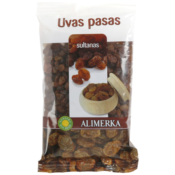 Uvas pasas sultanas s/semillas ALIMERKA 200g/12U Caja