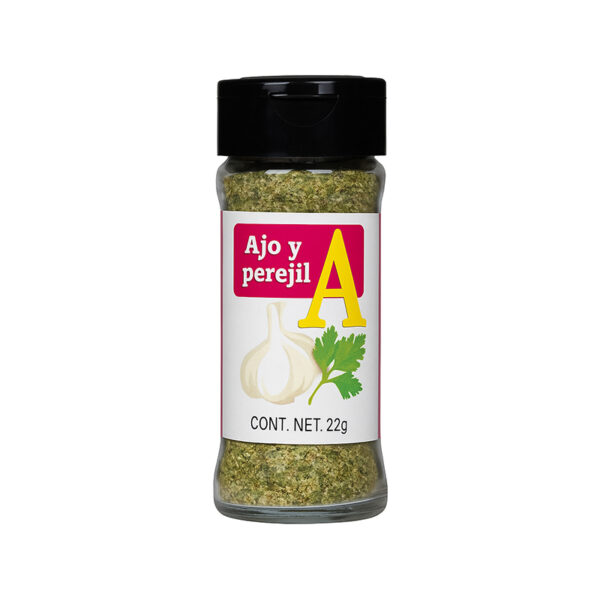 Especias Ajo y Perejil Molido ALIMERKA Tarro Cristal 22g