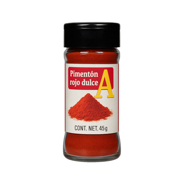 Especias Pimentón Rojo Dulce ALIMERKA Tarro Cristal 45g