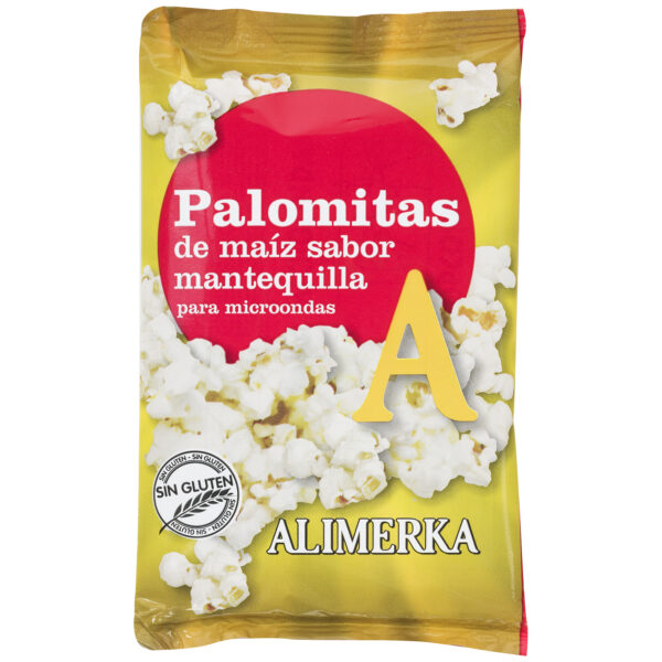 Palomitas de maíz con sabor a mantequilla microondas ALIMERKA 100g