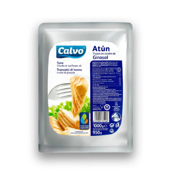Atún Trozos CALVO en Salmuera Bolsa Flexible 1Kg