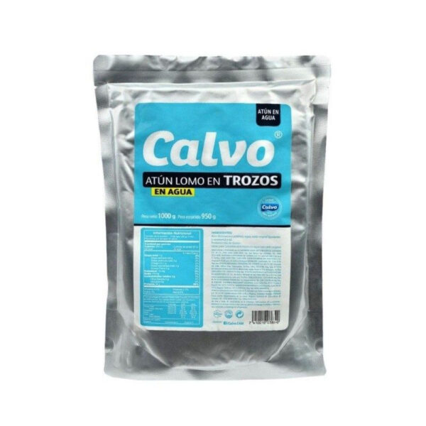Atún Lomo Trozos CALVO en Agua Bolsa Flexible 1Kg