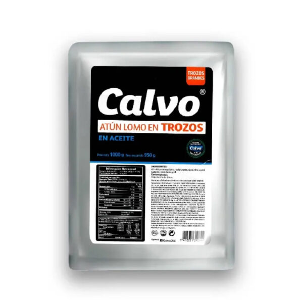 Atún Lomo Trozos CALVO en Aceite Vegetal Bolsa Flexible 1Kg