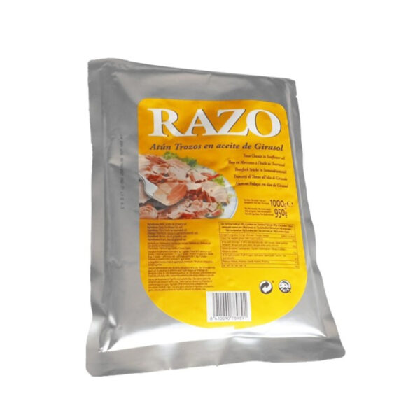 Atún RAZO Aceite Girasol c/Sal Bolsa Flexible 1Kg