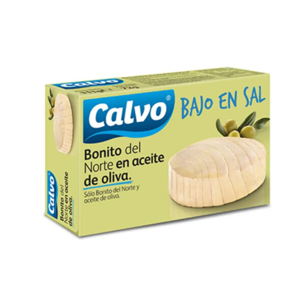 Bonito del norte en aceite de oliva bajo en sal CALVO 111g
