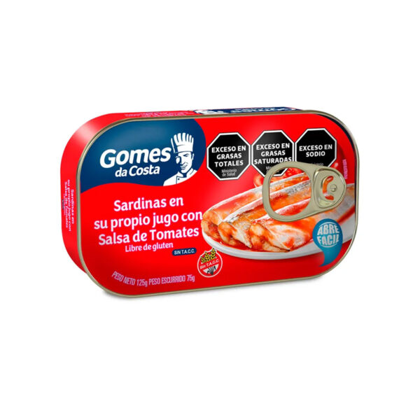 Sardinas c/Salsa de Tomate Sazonado GOMES DA COSTA 125g