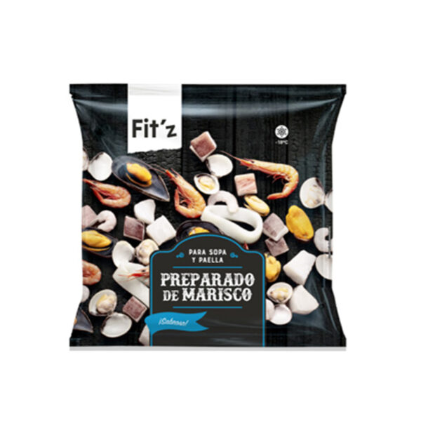 Preparado de Marisco para Paella y Sopa Congelado FIT'Z Bolsa 440g