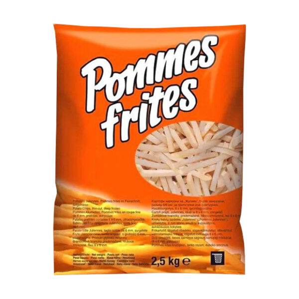 Papas Prefritas Congeladas LVG AGRARFROST Corte Recto 9x9 mm 2.5kg