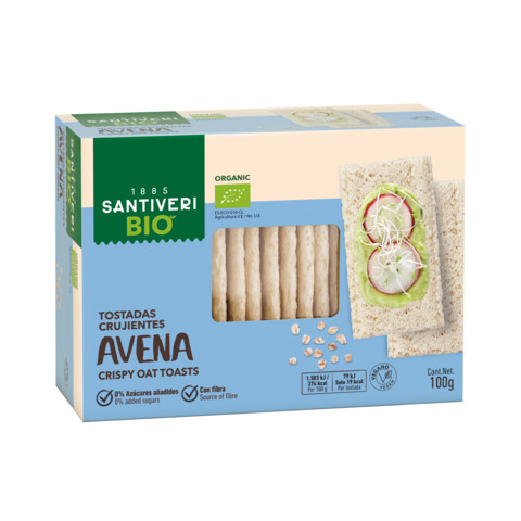 Tostadas ligeras avena BIO SANTIVERI 100g