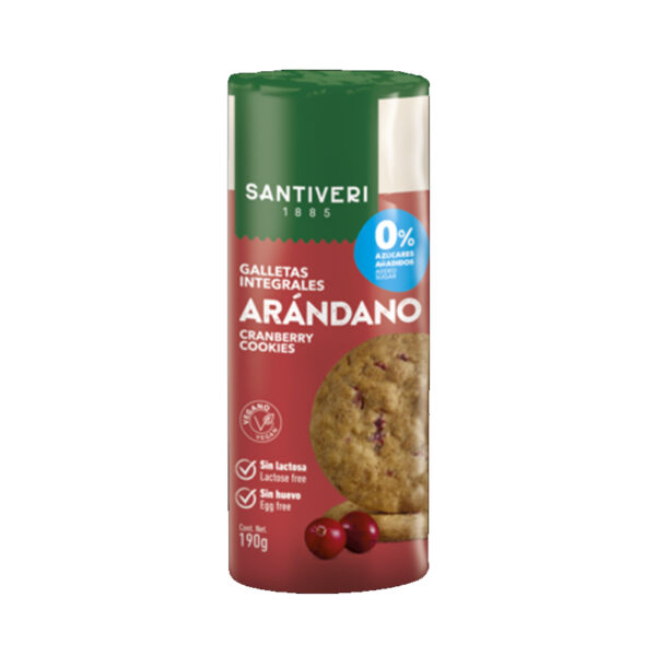 Galleta Digestive/Arándanos 0% azucar SANTIVERI 190g