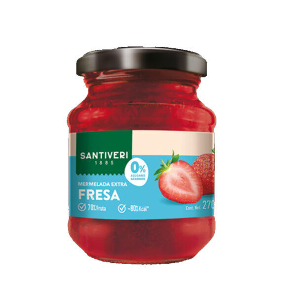 Mermelada Extra Fresa 0% Azúcares SANTIVERI 270g