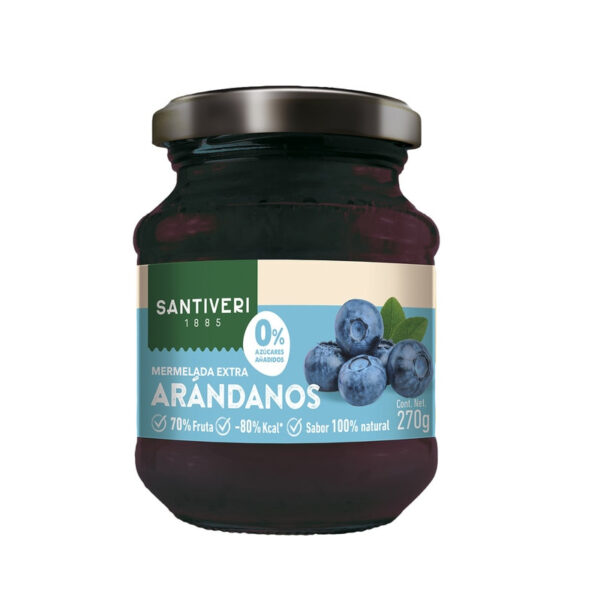 Mermelada Extra Arándanos 0% Azúcares SANTIVERI 270g