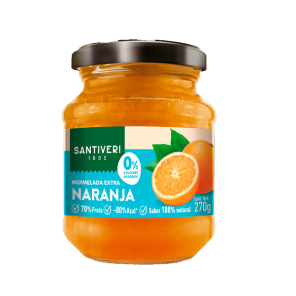 Mermelada Extra Naranja 0% Azúcares SANTIVERI 270g