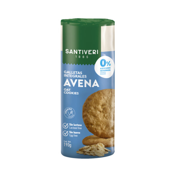 Galletas Digestive Avena s/azúcar SANTIVERI 190g