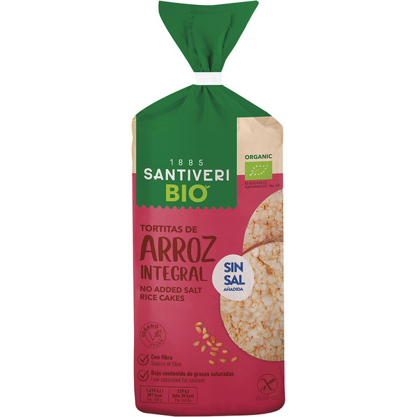Tortitas arroz s/sal BIO SANTIVERI 100g